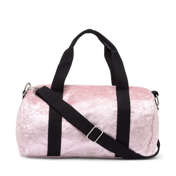 Forever 21 Bags Forever 2 Barbie Pink Velvet Gym Mini Duffle